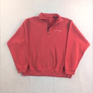 Tommy Bahama Relax Aruba 100% Cotton Quarter Zip Men's Large Burnt Orange